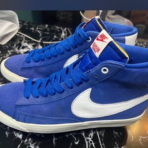 Nike Blazer Mid Suede Royal Blue and White Men's Sneakers stranger things